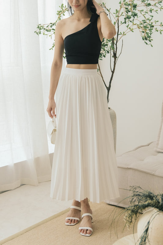 Faith Pleated Skirt (White)