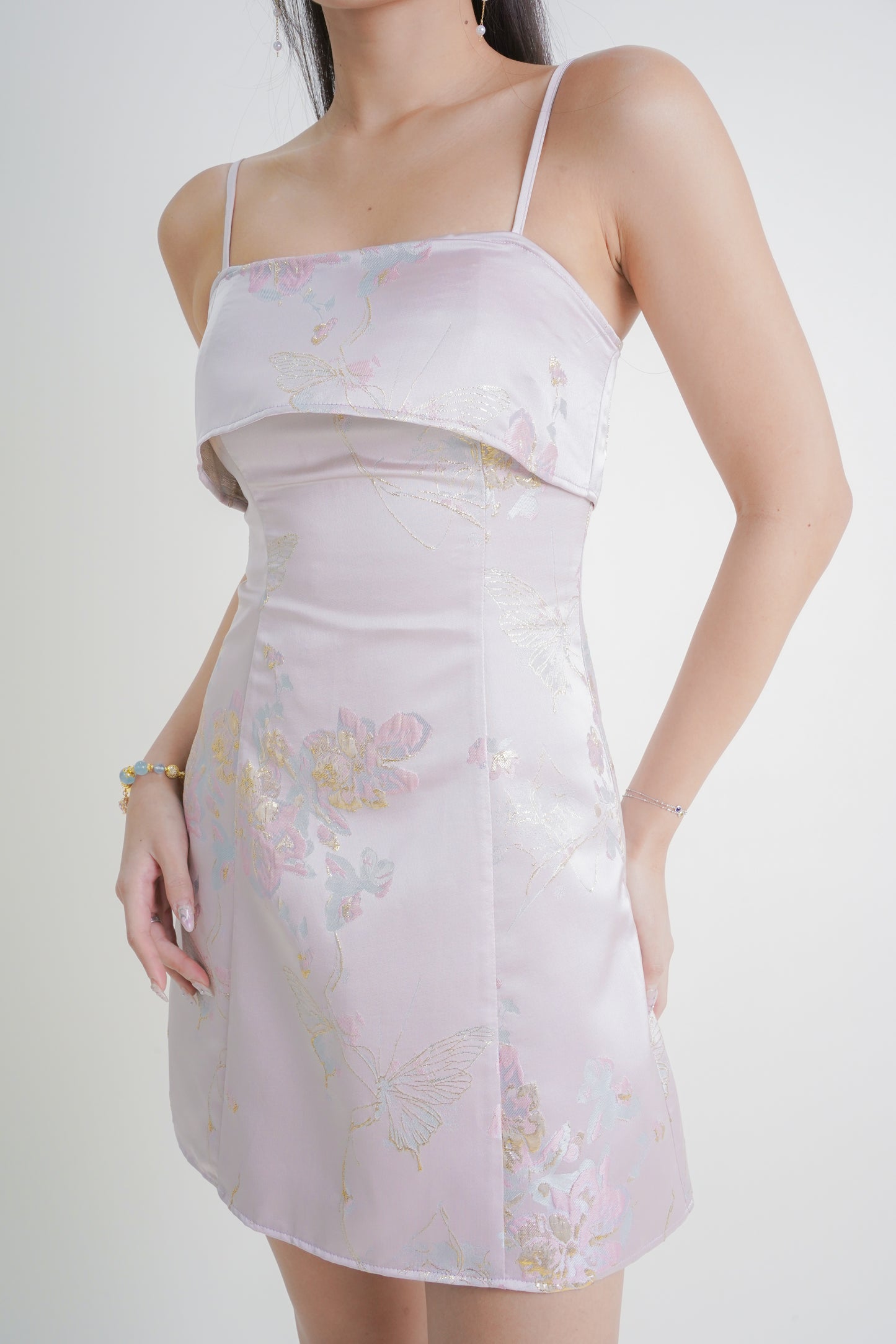 Odyssey Oriental Romper Dress (Pink)