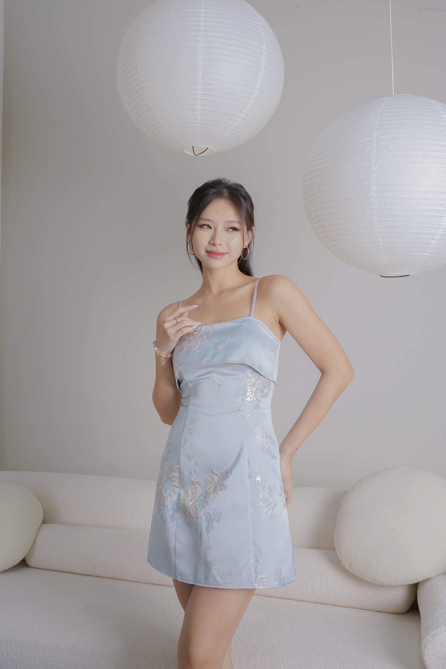 Odyssey Oriental Romper Dress (Blue)