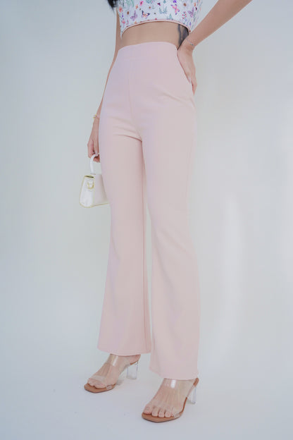 Karla Side Slit Bell Pants (Pink)