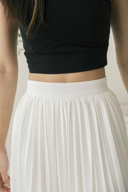 Faith Pleated Skirt (White)