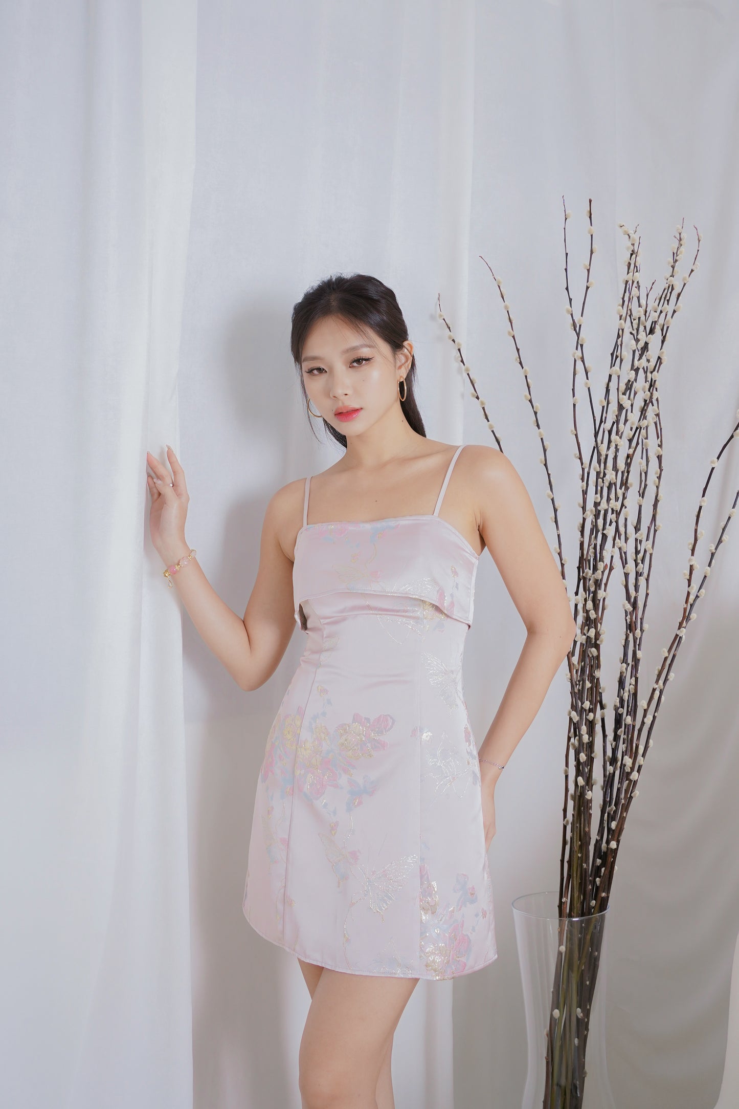 Odyssey Oriental Romper Dress (Pink)